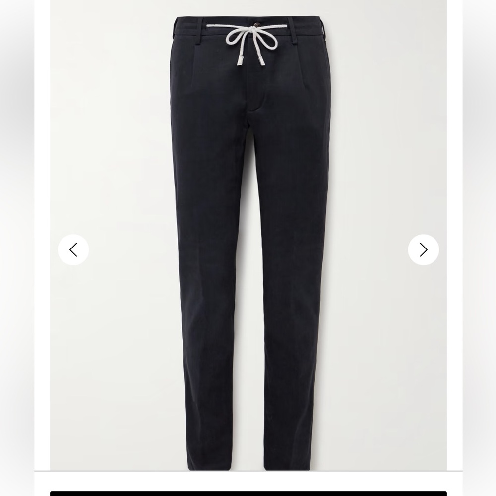 Eleventy Black men lana wool pants made in Italy